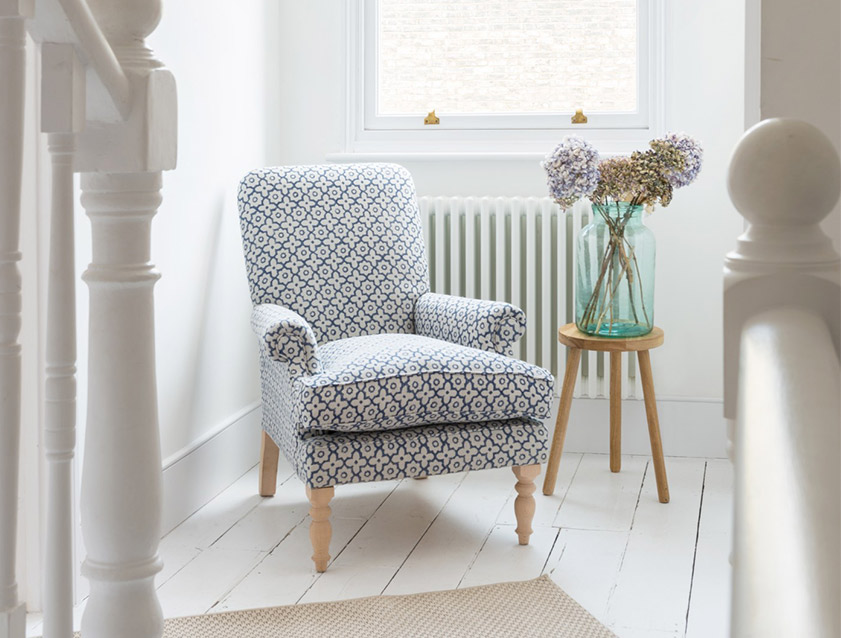 Thistle Chair in Indigo & Wills